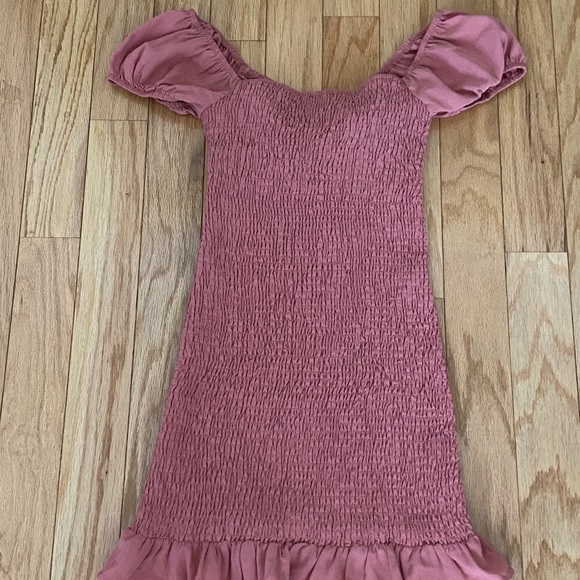 BLUSH BJ Ruched Mauve Mini Dress - Picture 5 of 9